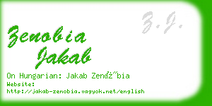 zenobia jakab business card
